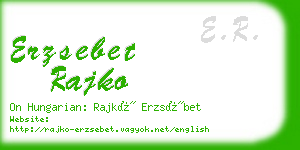 erzsebet rajko business card